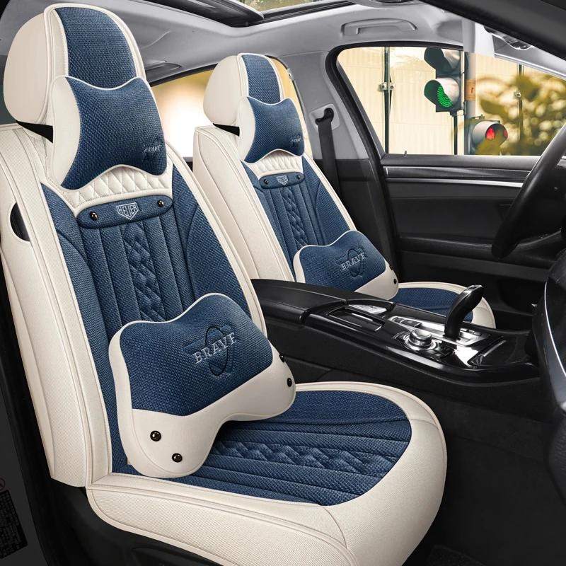 奇瑞2022款瑞虎5x座套5xplus超级英雄版亚麻全包四季汽车坐垫布艺