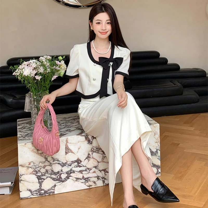 【两件套】半身裙时尚套装夏季2025年新款女士装高级感小香风1093