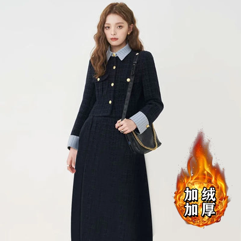 【加绒加厚】【两件套】小个子2025冬韩剧女主穿搭2491