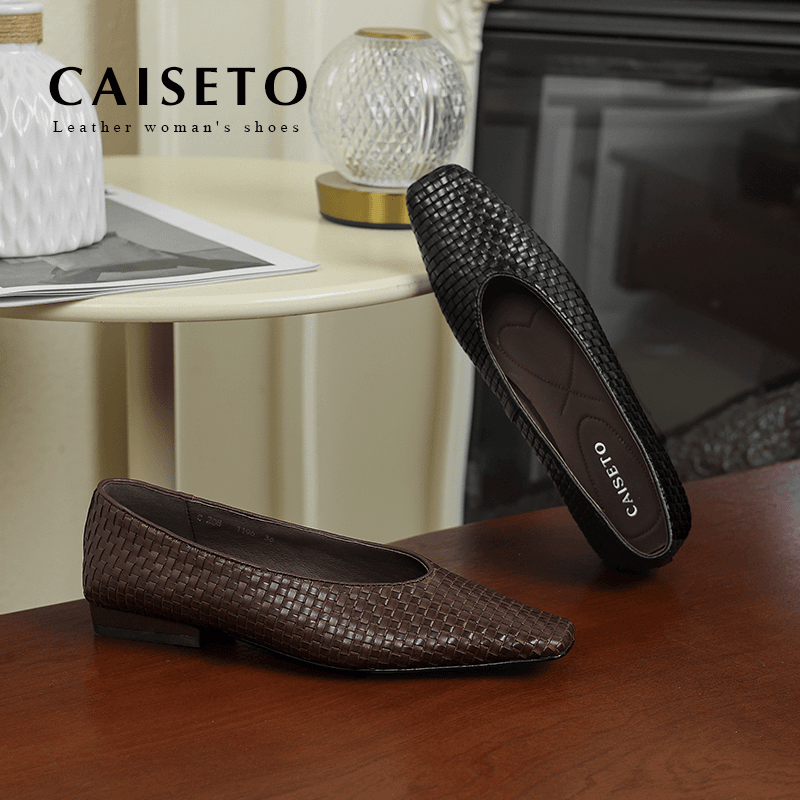 头层牛皮2cm夏季时尚百搭舒适软底手工编织真皮轻奢爆款女鞋D708