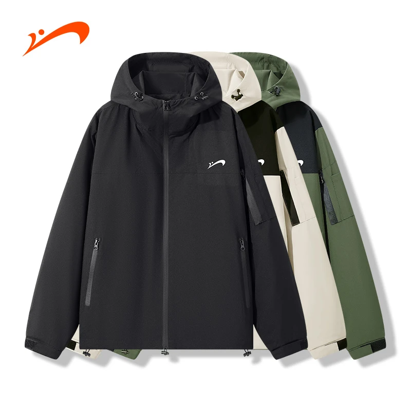 冲锋外套春秋款男女连帽夹克休闲潮流情侣户外运动休闲风