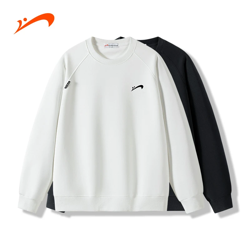 贵人鸟2025秋冬新款情侣卫衣休闲舒适百搭圆领时尚纯色卫衣套头衫