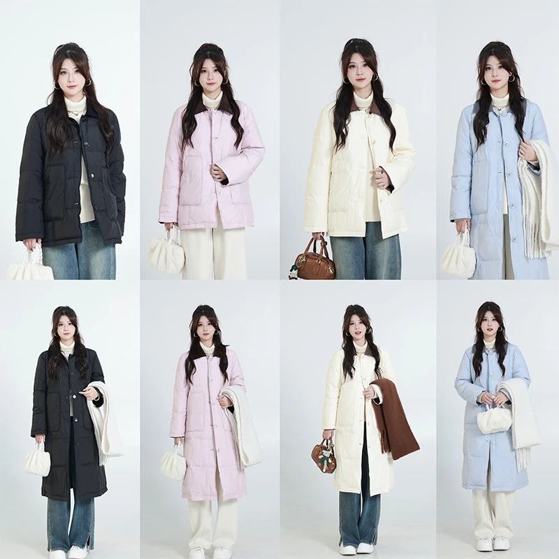 李潇洒【岛屿泡泡】微胖大码女秋冬百搭时尚显瘦羽绒服