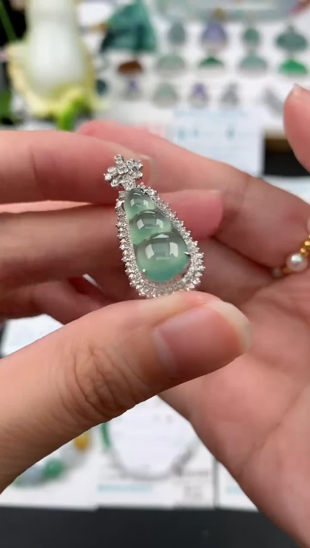 【闪购商品】定制翡翠18K金镶嵌模式推广期48小时鉴赏期
