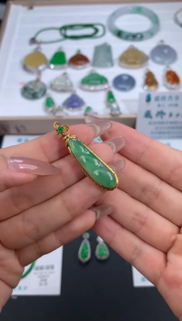 【闪购商品】定制翡翠18K金镶嵌模式推广期48小时鉴赏期