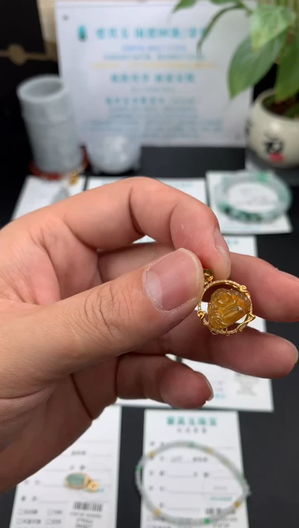 【闪购商品】定制翡翠18K金镶嵌模式推广期48小时鉴赏期