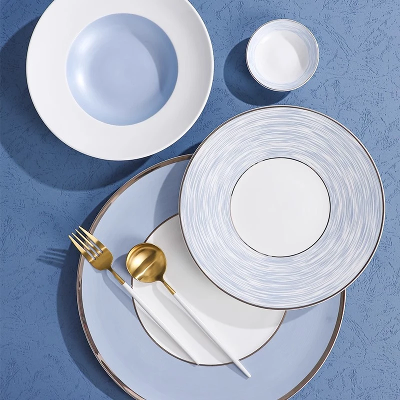 摩卡色陶瓷碗家用防烫餐具碗勺装新陶瓷汤面碗盘米饭碗