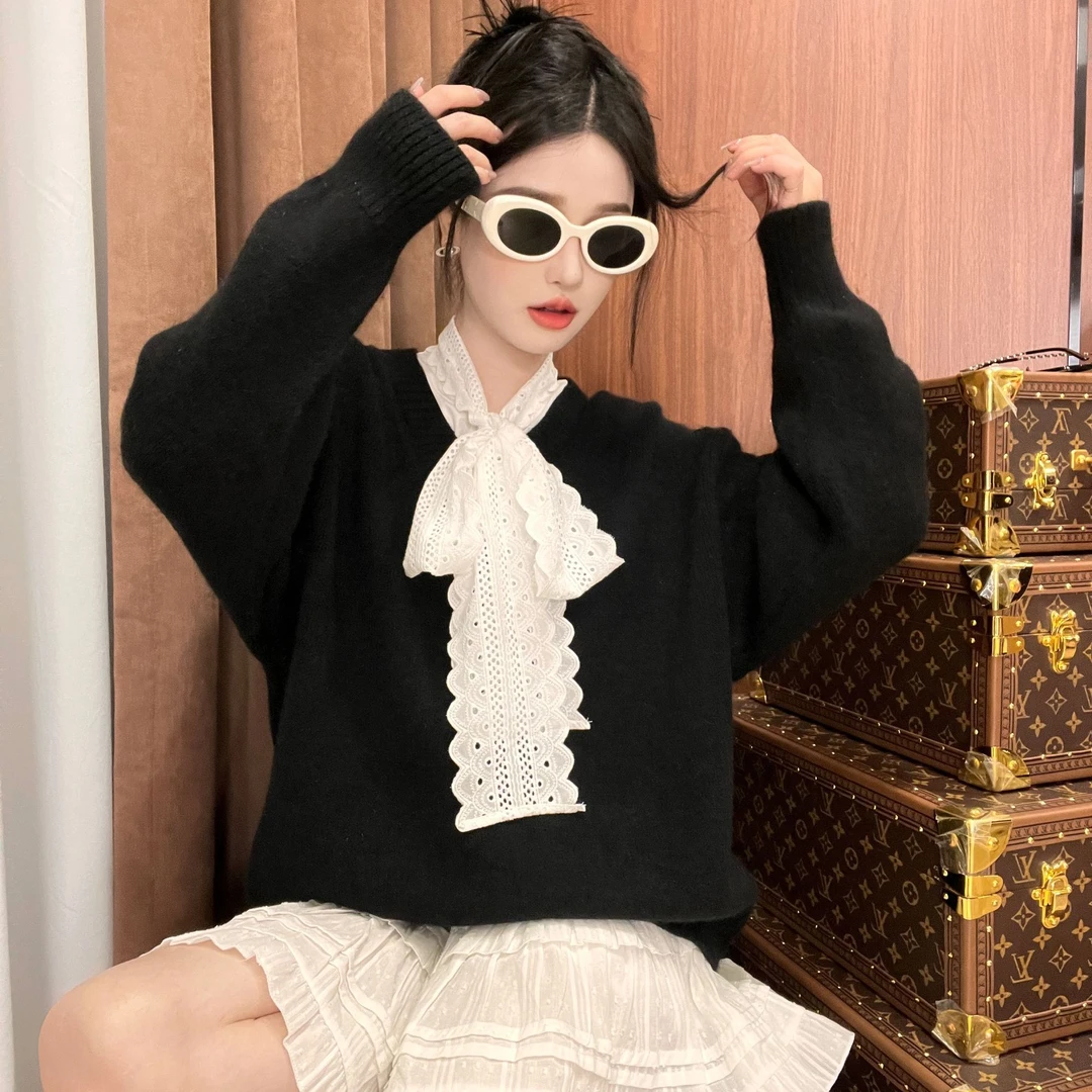 MBNL-F2024允初韩版百搭宽松时尚套头慵懒风毛衣针织衫YCXB-8101