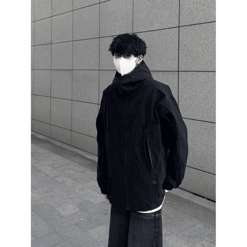 vintage美式黑武士机能冲锋衣男款秋季外套高级感痞帅夹克登山服
