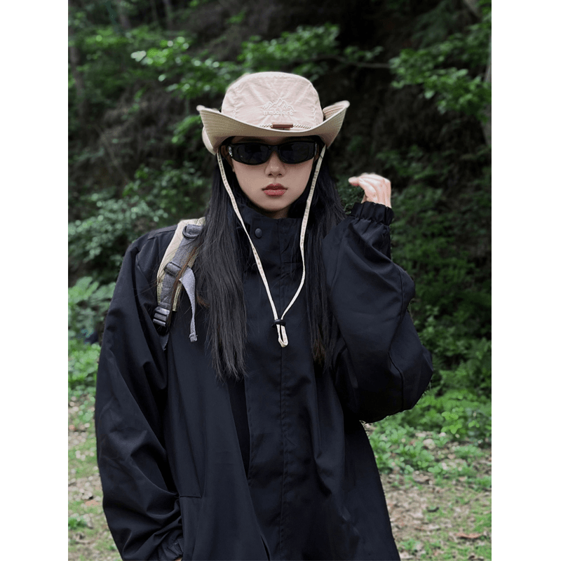 美式机能风户外冲锋衣外套男秋季防水防风黑武士情侣款登山服夹克