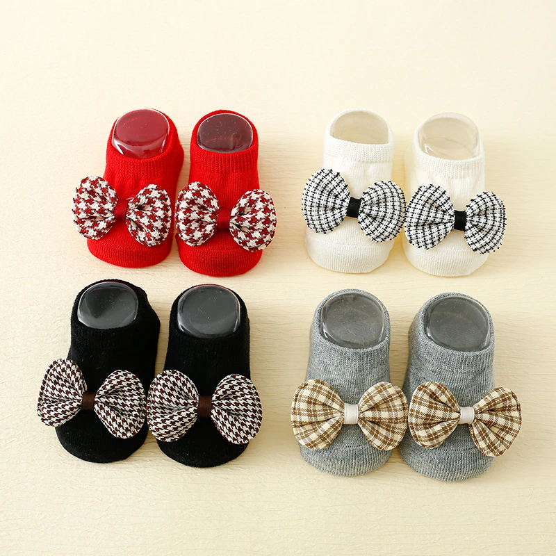 婴儿童地板袜春秋夏季清新薄款男女宝宝棉袜女童防滑室内学步短袜