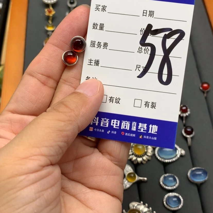 【闪购商品】蛇纹石玉耳环银S925镶嵌w*t