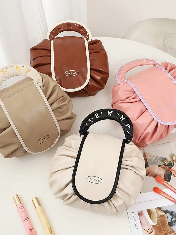 新款懒人化妆包大容量便携收纳包旅行收纳袋抽绳束口袋防水洗漱