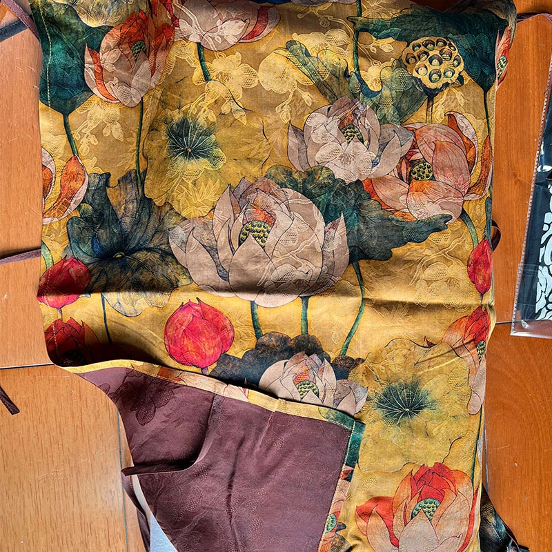 香云纱老料重磅红云纱枕巾51*71cm