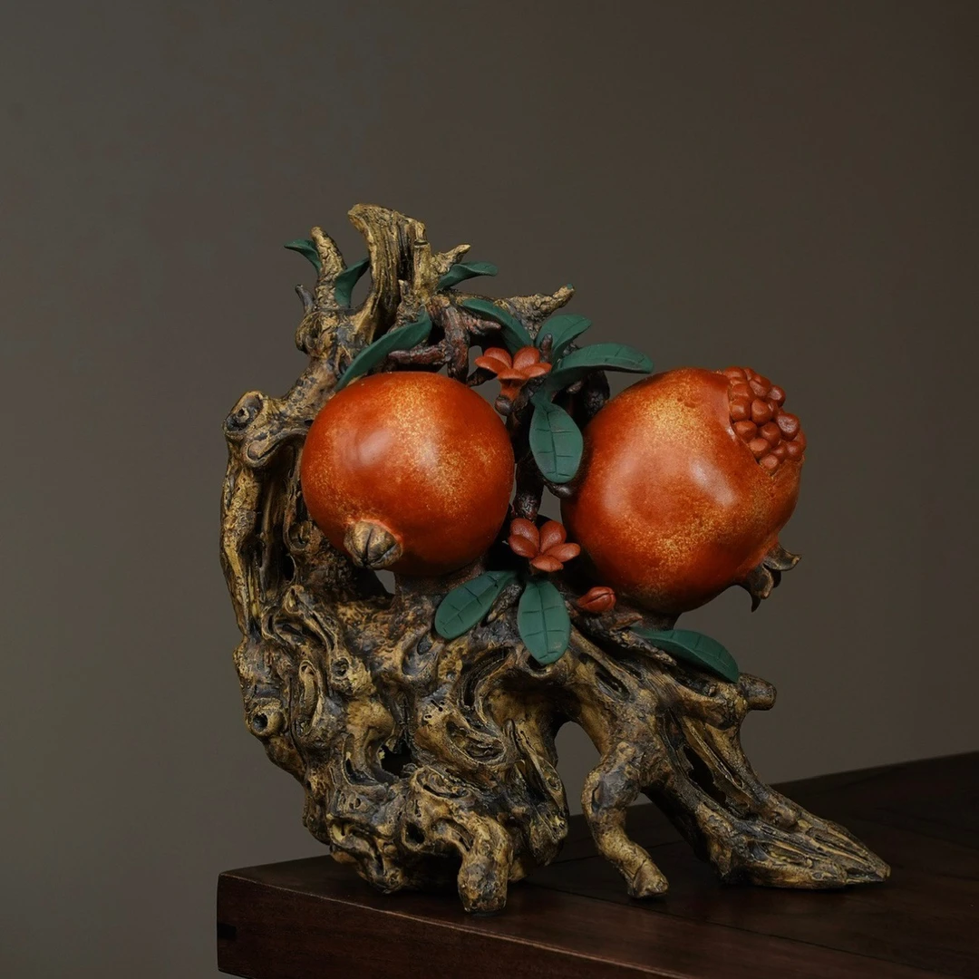 榴开百子 摆件全手工制作