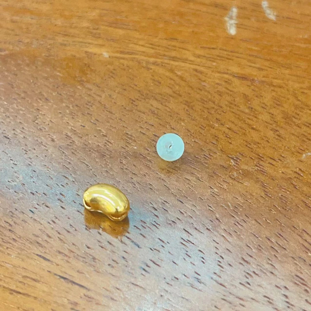 足金999相思豆搭翡翠珠