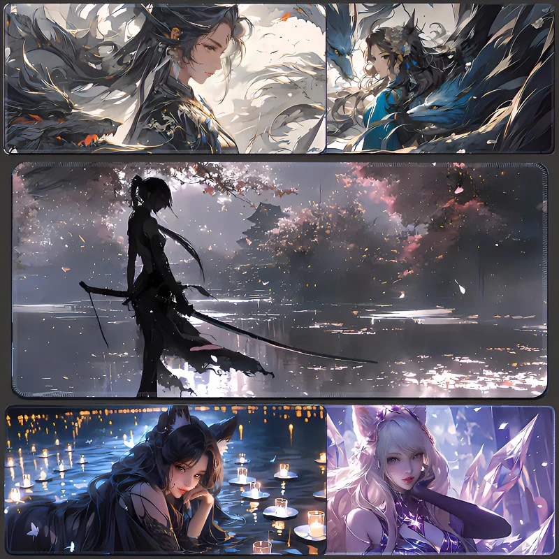 【福利款】加厚加大卡通动漫寝室游戏橡胶防滑桌垫锁边鼠标垫金克斯