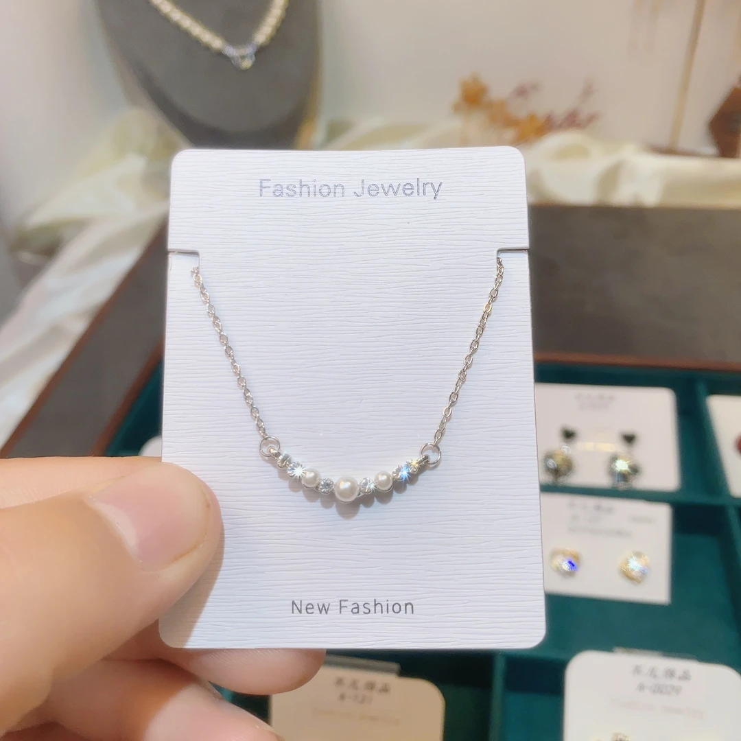 铜合金项链 A0013气质白色轻奢时尚百搭简约经典坠链