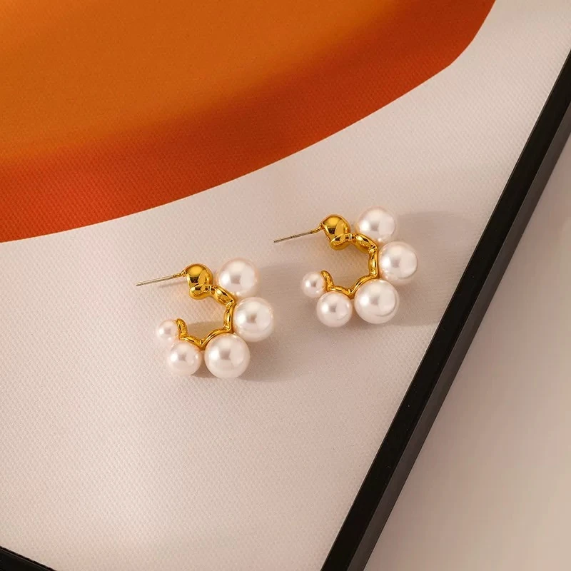 铜合金耳饰 A155气质轻奢时尚百搭复古法式小众简约