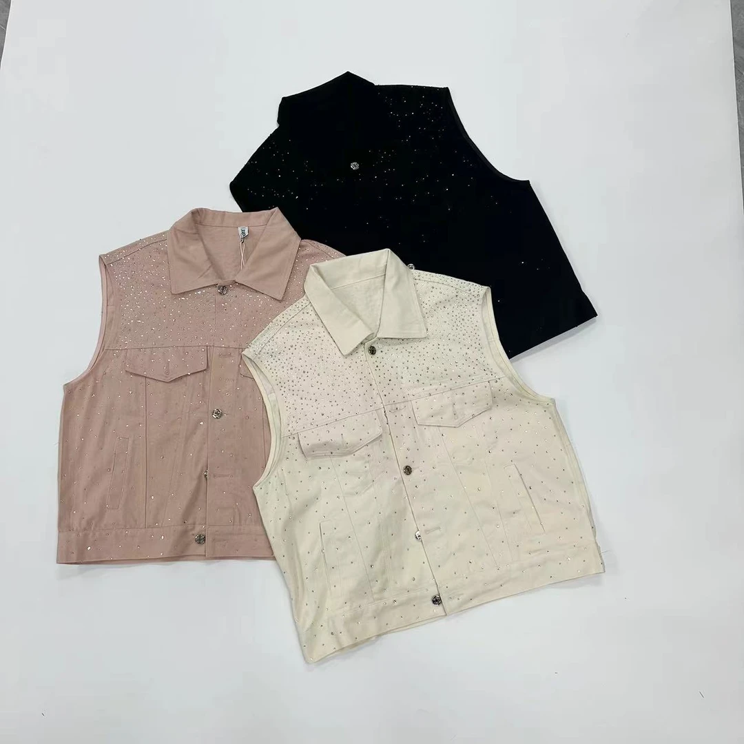 【娜娜推荐】8978潮牌设计师时尚街头镶钻马甲