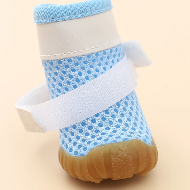 乐爽宠小狗穿的鞋子不掉脚秋天遛狗鞋泰迪狗外出鞋套春夏季透气鞋