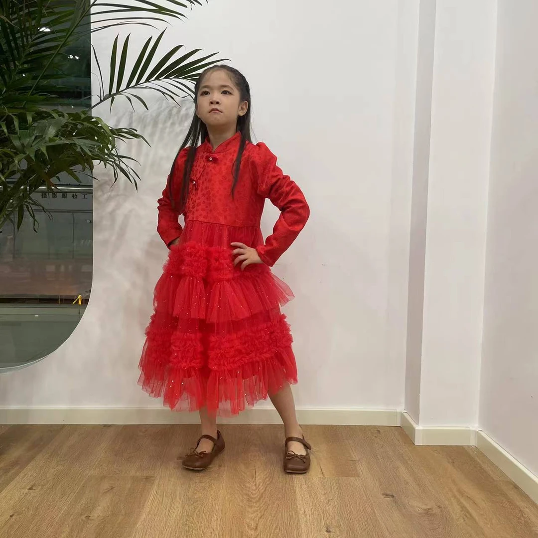 0020  秋冬中大童连衣裙 B