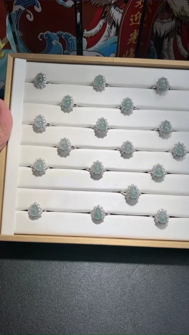 【闪购商品】翡翠戒指银S925镶嵌多样性发一件