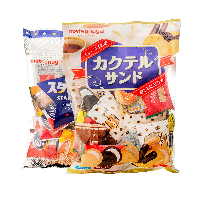 日本进口松永制果什锦味夹心饼干儿童小吃追剧网红零食伴手礼袋装