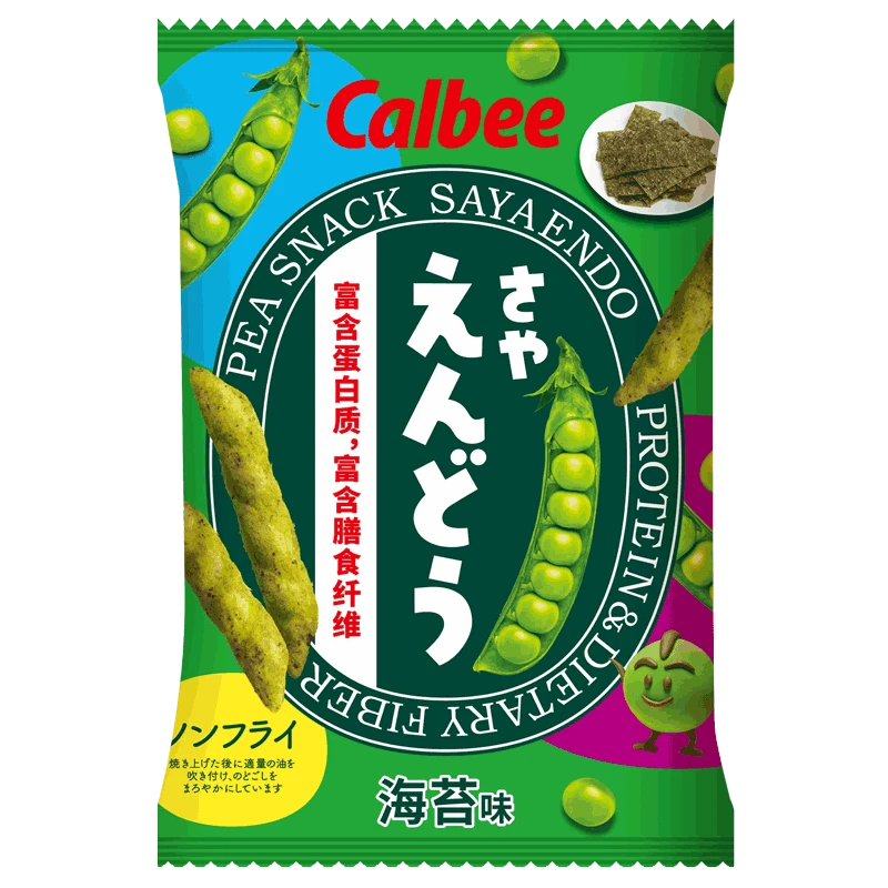 Calbee 泰国进口卡乐比豌豆酥脆条海苔味辣味原味膨化零食吃袋装