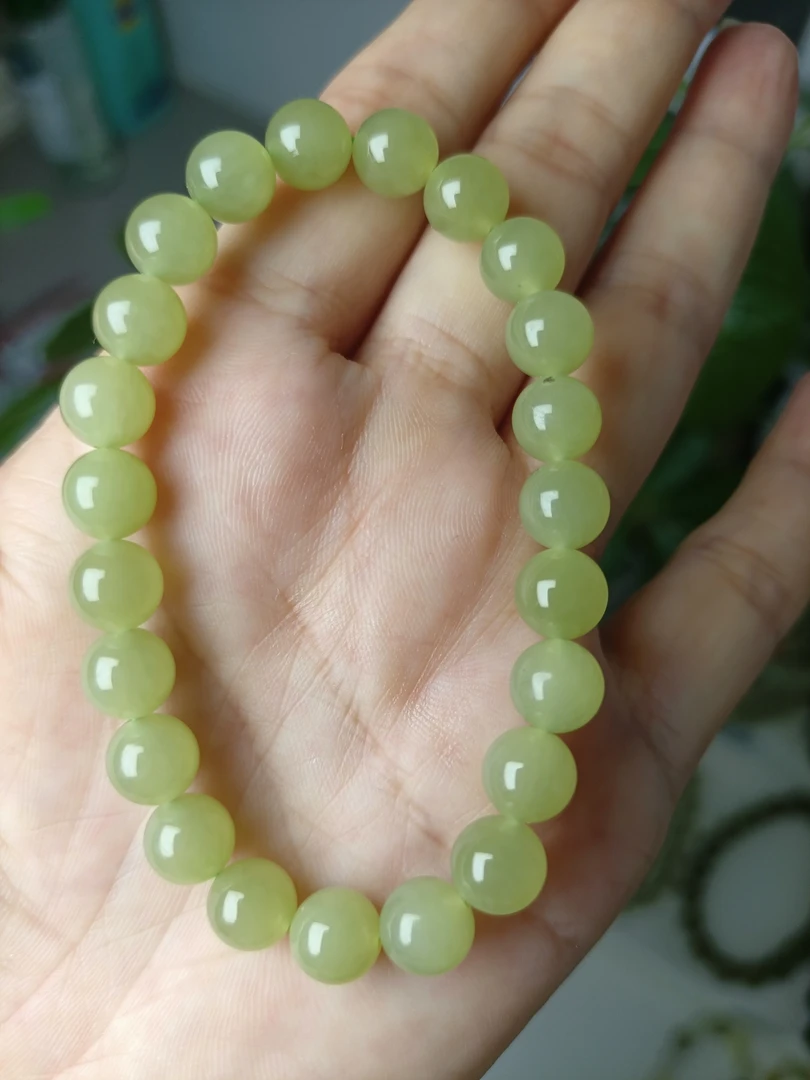 新疆和田玉若羌青黄口8mm