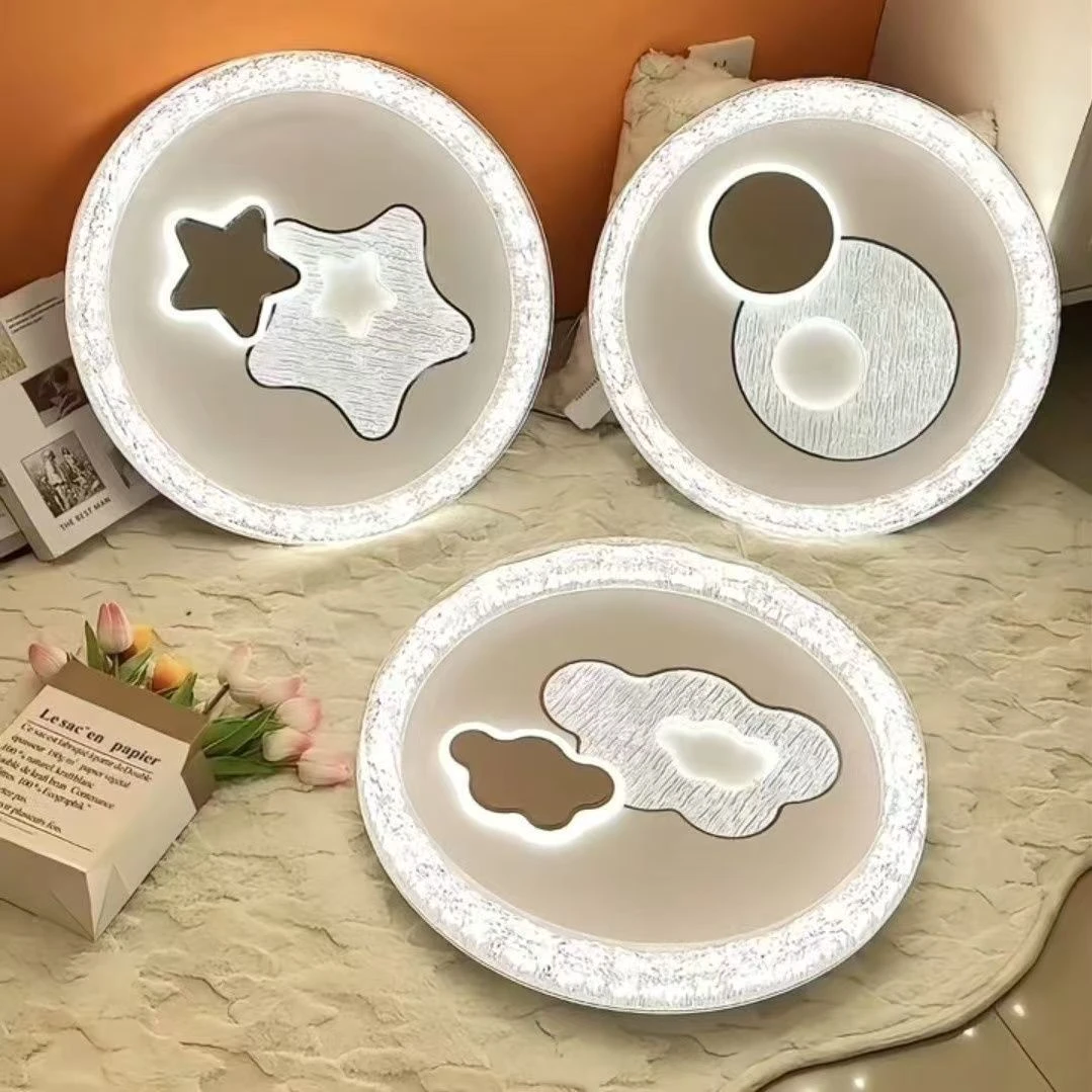 2024新款护眼高档卧室房间圆形LED吸顶灯儿童简约现代灯具智能灯