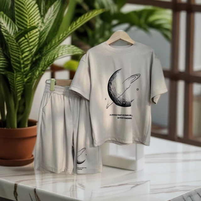 【A015】24年3夏季新款青少年运动休闲宽松套装男女童同款