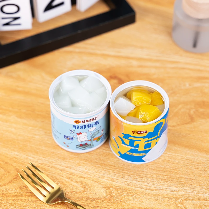 【官方旗舰店】林家铺子左右椰果荟萃水果罐头200g*4罐休闲食用
