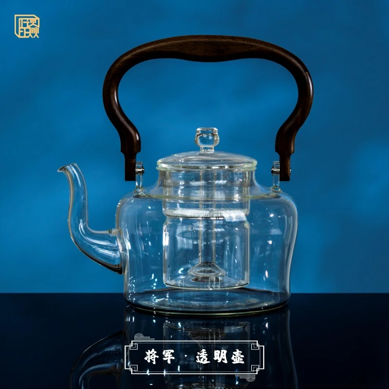 晶焱将军壶大容量手工透明家用耐热保温加厚日式煮水