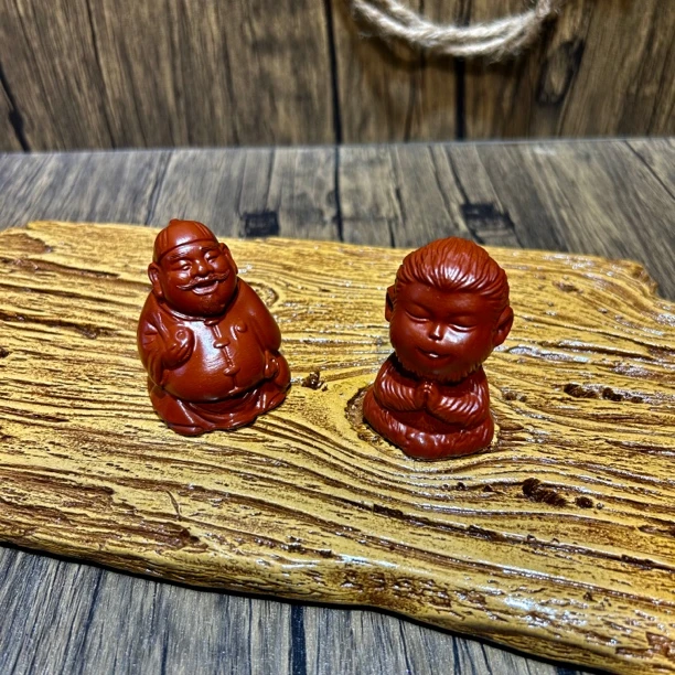 紫砂地主  猴子 朱泥全手 制作