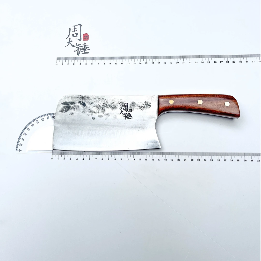 手工锻打通体夹钢家用商用中式锤纹厨师厨房用锋利专用纯切片刀