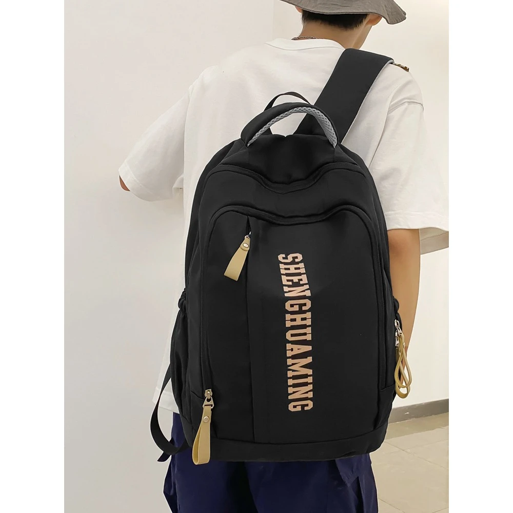 书包双肩包女耐脏新款初中女生中大学生百搭简约大容量旅行包背包