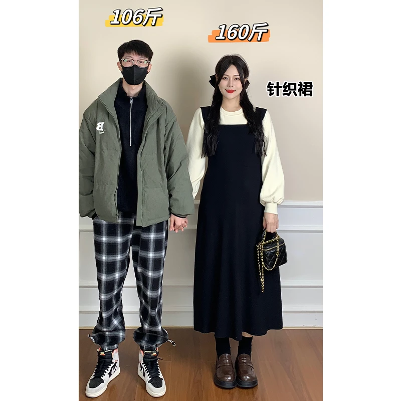 DM15343【时光倒影】秋冬假两件针织裙气质显瘦微A字针织连衣裙