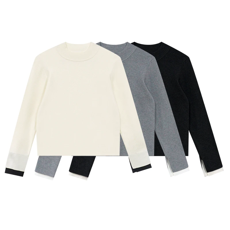 【小森林】舒适圆领设计彰显个性修身版型打底衫上衣DM23302