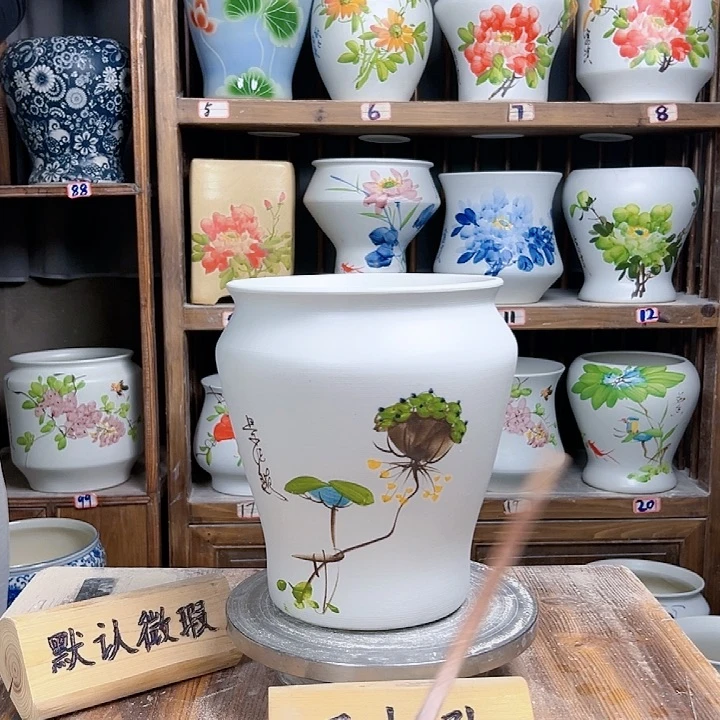 摆件小脚莲子新款陶瓷大