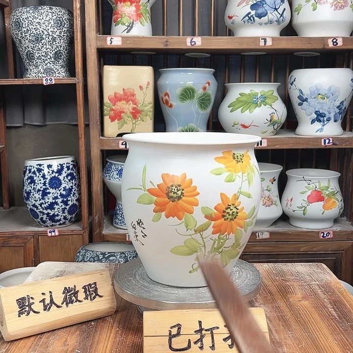 摆件圆口向日葵 新款新款陶瓷大
