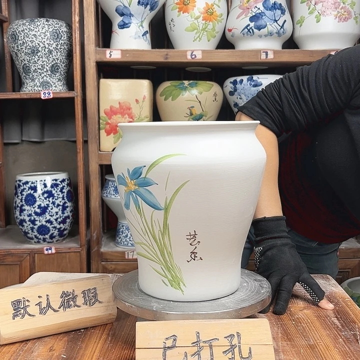 摆件小脚玉兰新款陶瓷
