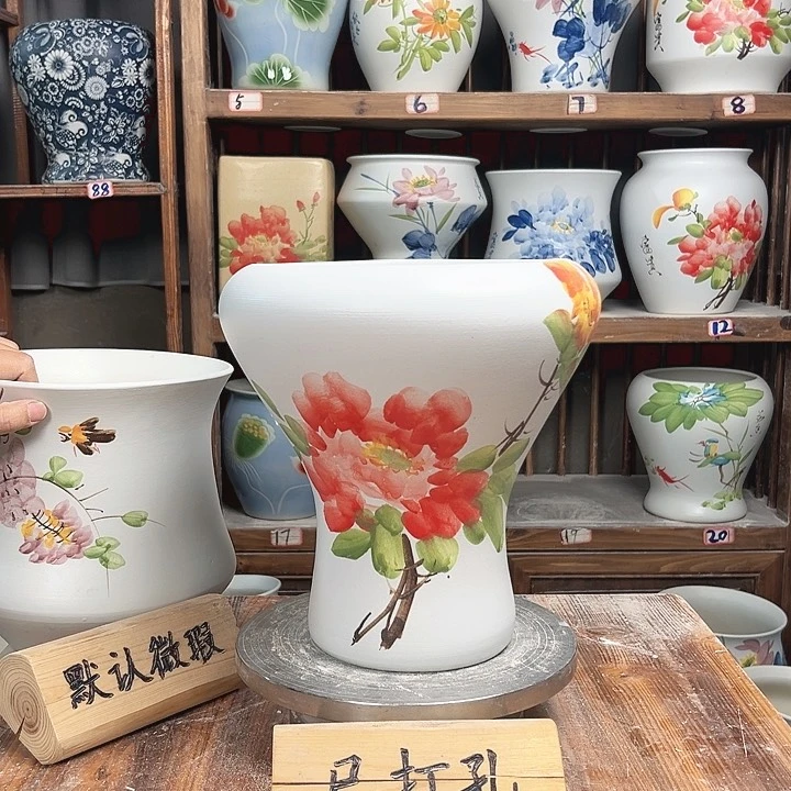 摆件火窝牡丹款陶瓷陶瓷