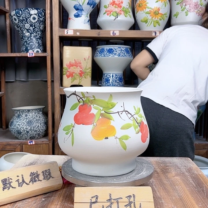 摆件高20口20四字新款新款陶瓷大