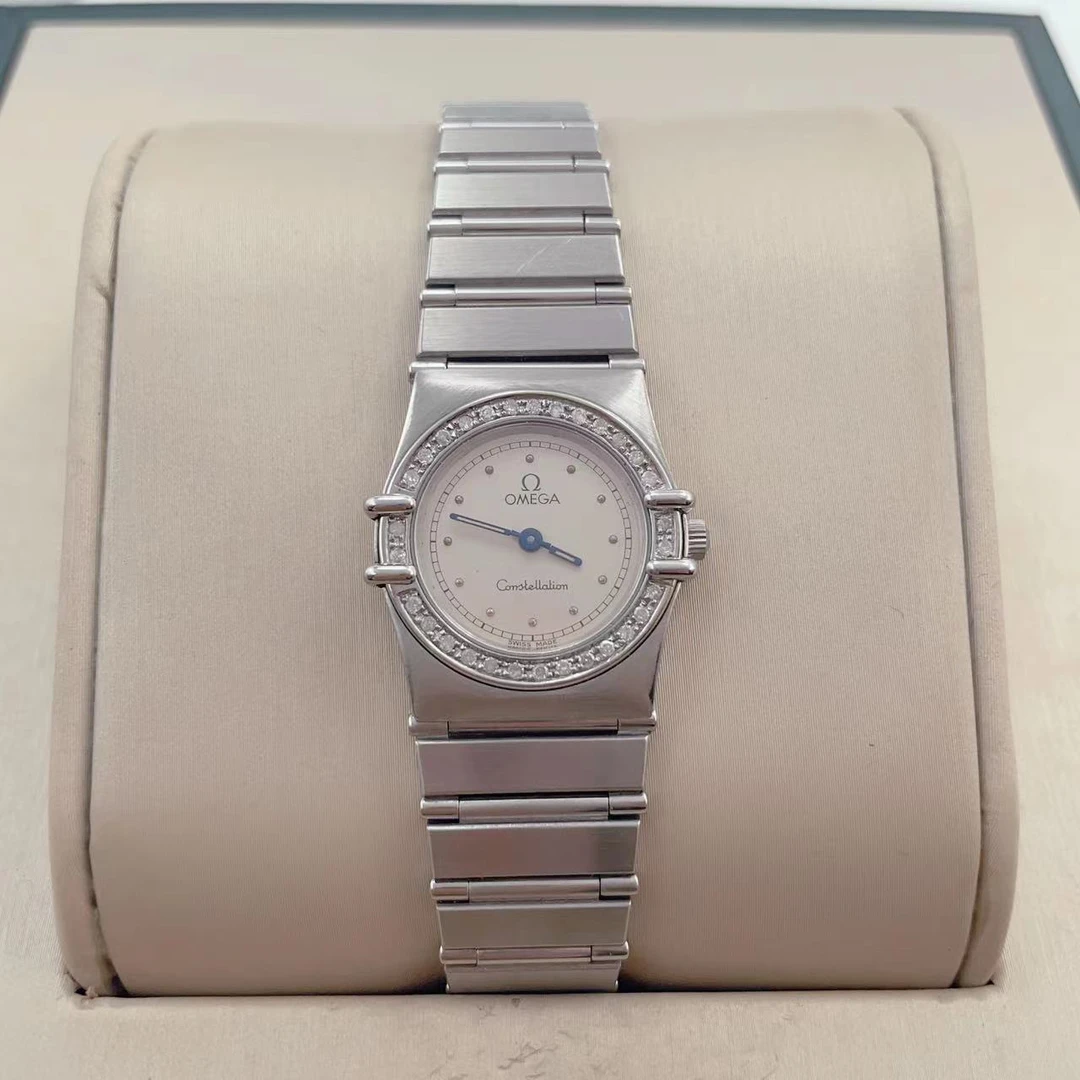 95新 Omega/欧米茄 石英腕表星座外镶钻22.5mm /公价39999/jm0681