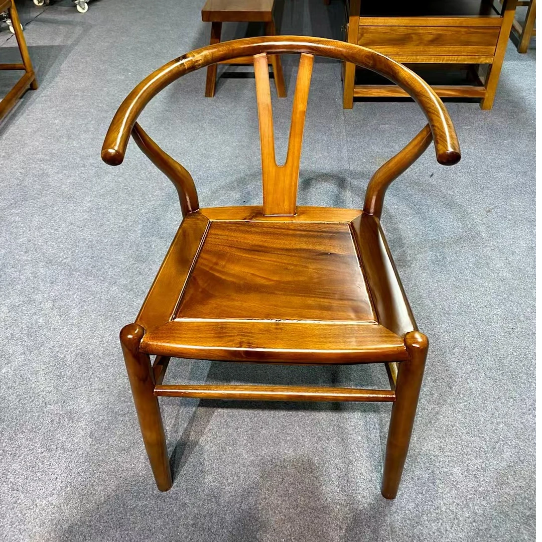 南美胡桃木Y椅实木椅书椅新中式茶椅桌椅