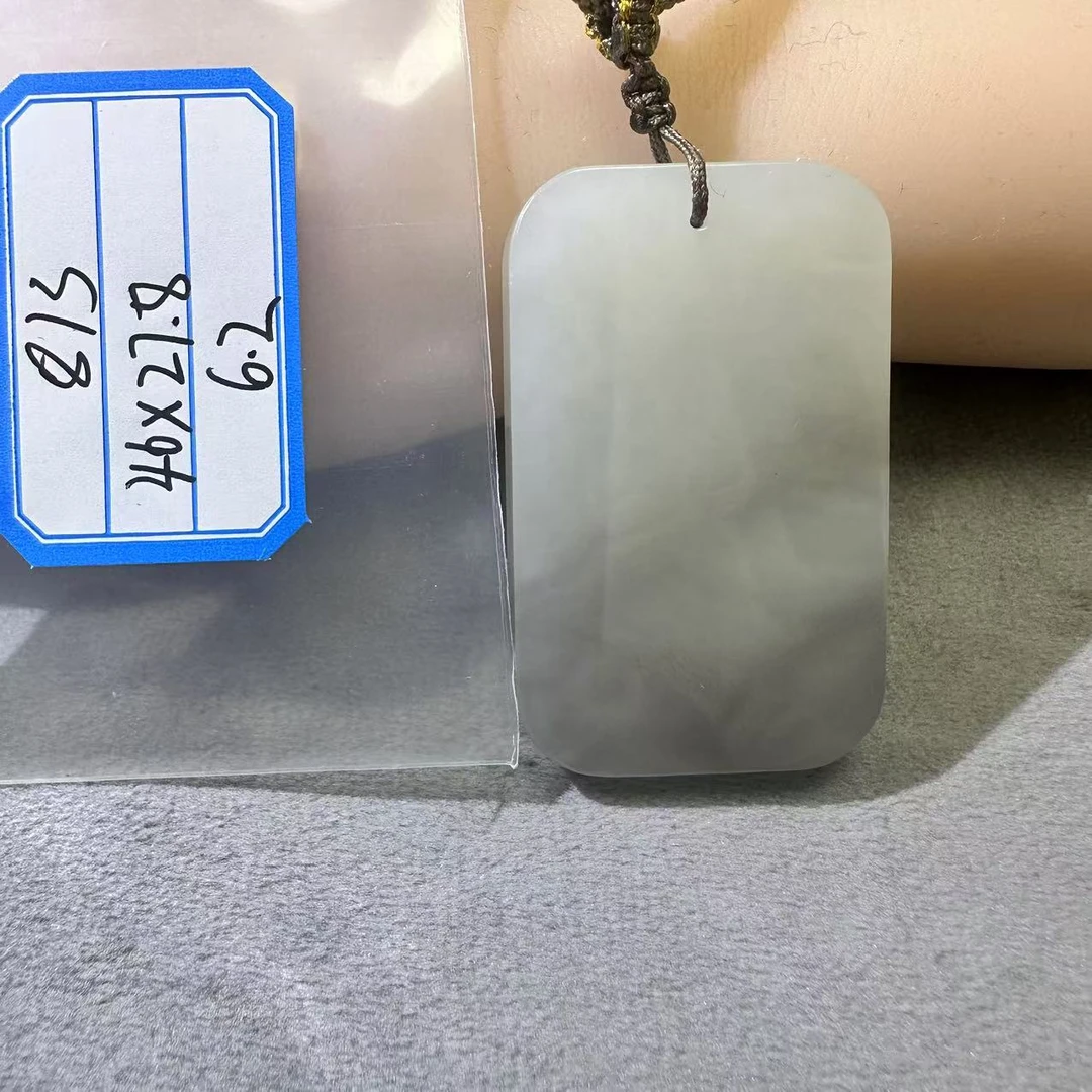 【巴基斯坦】 813和田玉平安无事牌烟紫山水牌