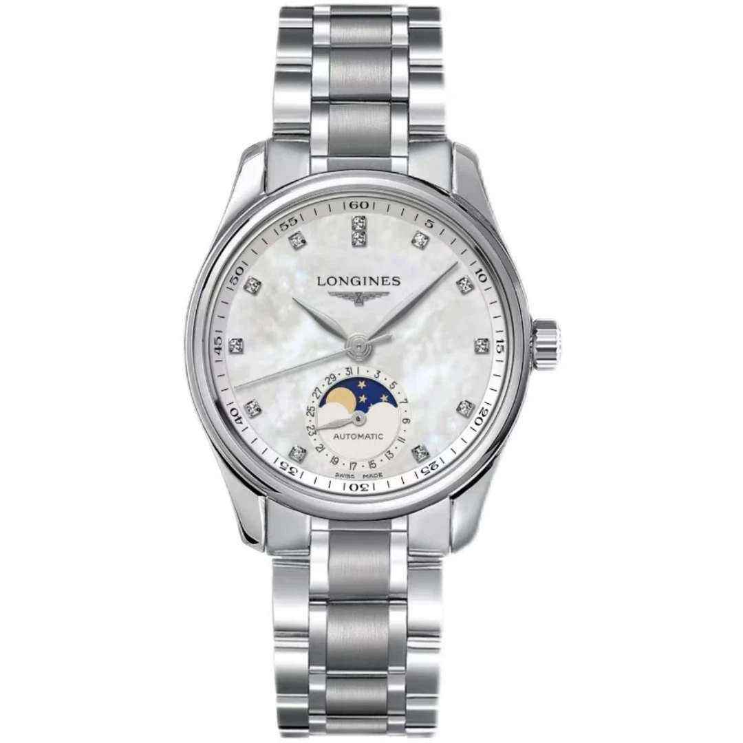 99新 Longines/浪琴 名匠409/贝母钻/34mn/钢带款/女士