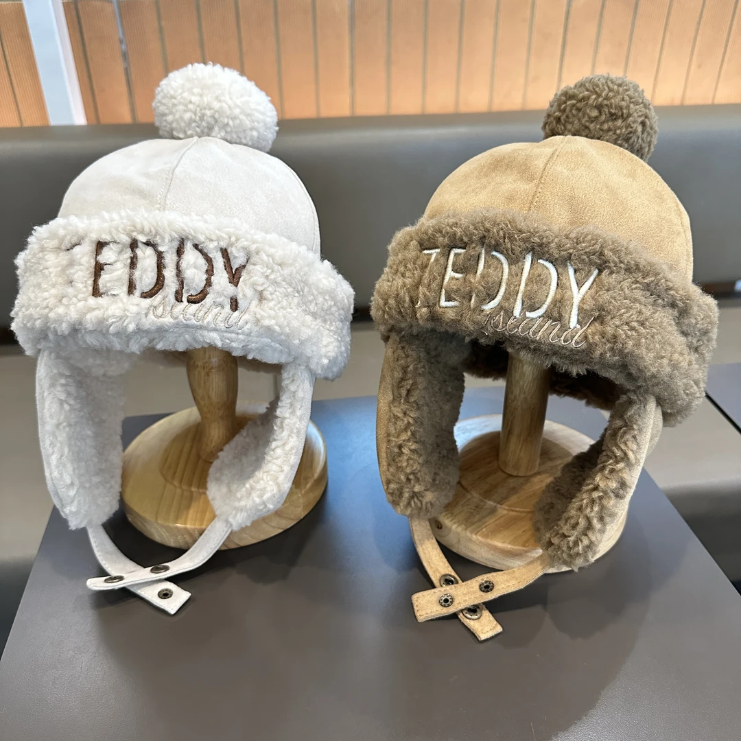 儿童帽子加厚冬天防寒宝宝加绒防风洋气韩版骑车秋冬季保暖帽绒帽