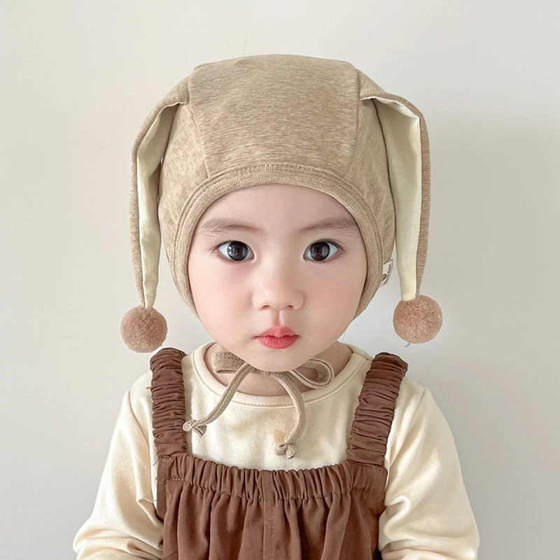 婴儿帽子春秋男女宝宝护耳帽婴幼儿套头帽可爱搞怪护囟门帽秋冬款